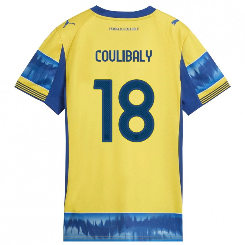 Danxen Herren Aboubacar-Sama Coulibaly #18 Gelb Blau Auswärtstrikot Trikot 2025/26 T-Shirt