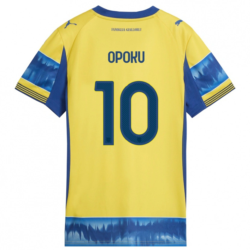 Danxen Herren Mama Opoku #10 Gelb Blau Auswärtstrikot Trikot 2025/26 T-Shirt