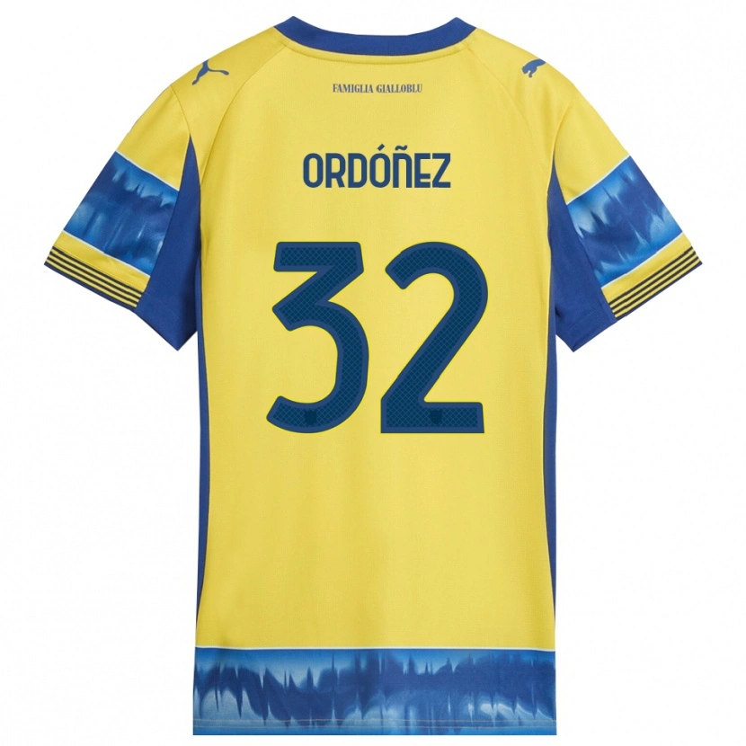 Danxen Herren Christian Ordóñez #32 Gelb Blau Auswärtstrikot Trikot 2025/26 T-Shirt