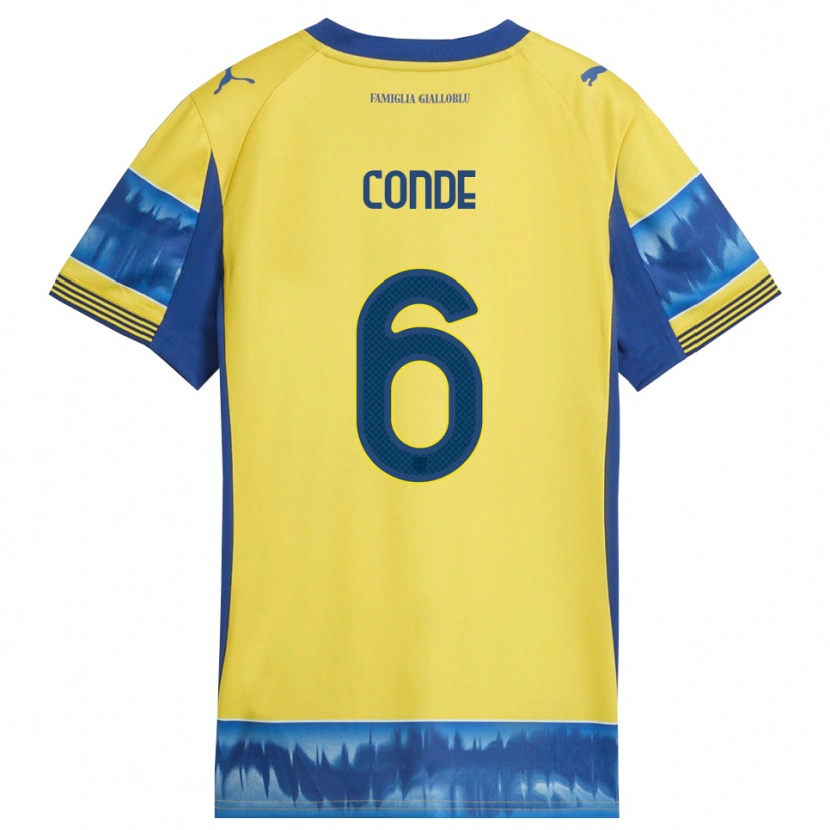Danxen Herren Bernardo Conde #6 Gelb Blau Auswärtstrikot Trikot 2025/26 T-Shirt