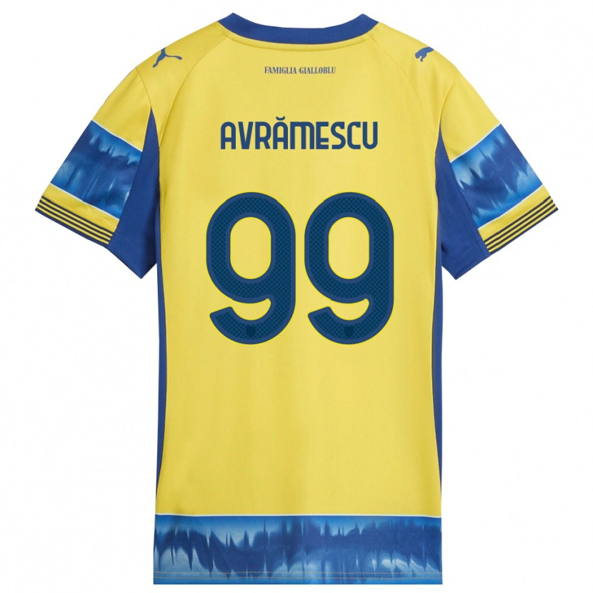 Danxen Herren Ianis Avrămescu #99 Gelb Blau Auswärtstrikot Trikot 2025/26 T-Shirt