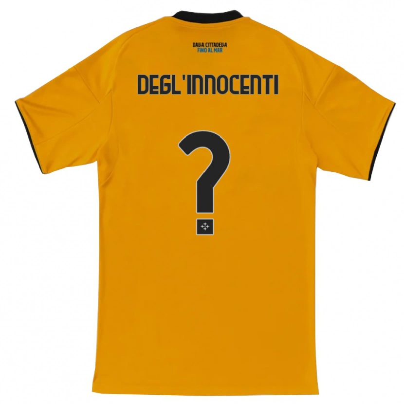 Danxen Herren Luca Degl'innocenti #0 Orange Blau Auswärtstrikot Trikot 2025/26 T-Shirt
