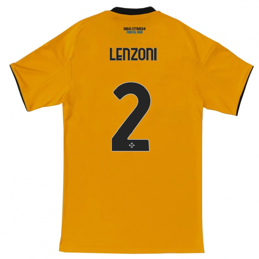 Danxen Herren Samuele Lenzoni #2 Orange Blau Auswärtstrikot Trikot 2025/26 T-Shirt