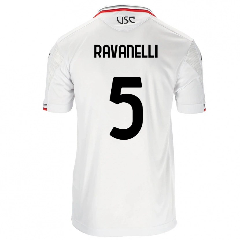 Danxen Herren Luca Ravanelli #5 Weiß Rot Auswärtstrikot Trikot 2025/26 T-Shirt