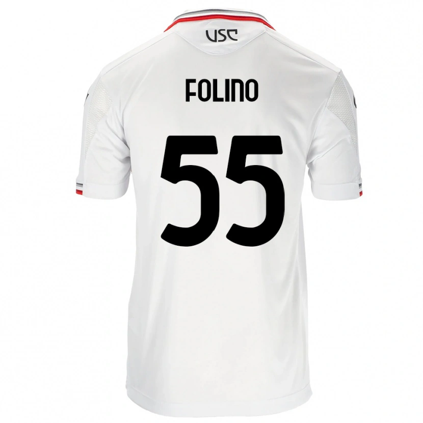 Danxen Herren Francesco Folino #55 Weiß Rot Auswärtstrikot Trikot 2025/26 T-Shirt