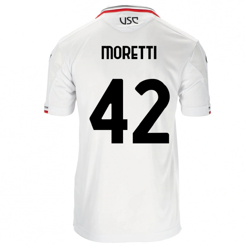 Danxen Herren Lorenzo Moretti #42 Weiß Rot Auswärtstrikot Trikot 2025/26 T-Shirt