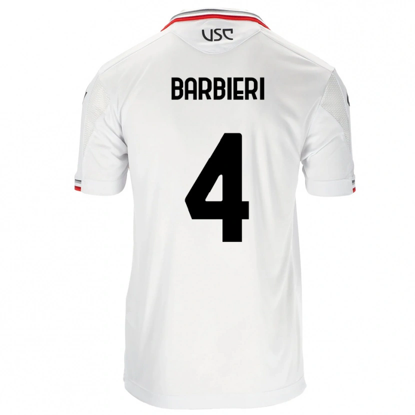 Danxen Herren Tommaso Barbieri #4 Weiß Rot Auswärtstrikot Trikot 2025/26 T-Shirt
