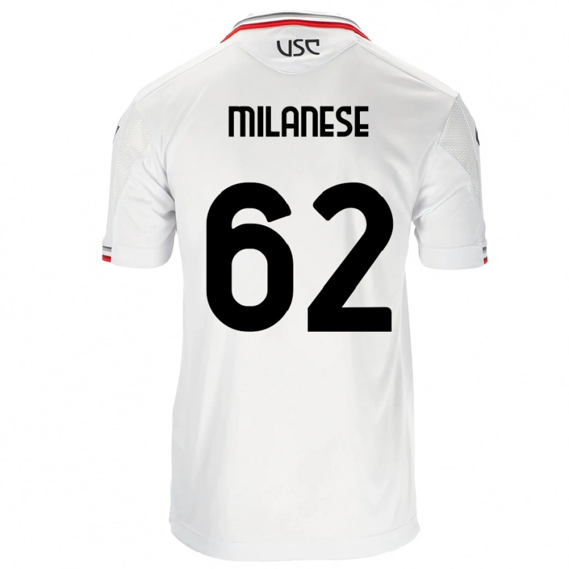 Danxen Herren Tommaso Milanese #62 Weiß Rot Auswärtstrikot Trikot 2025/26 T-Shirt