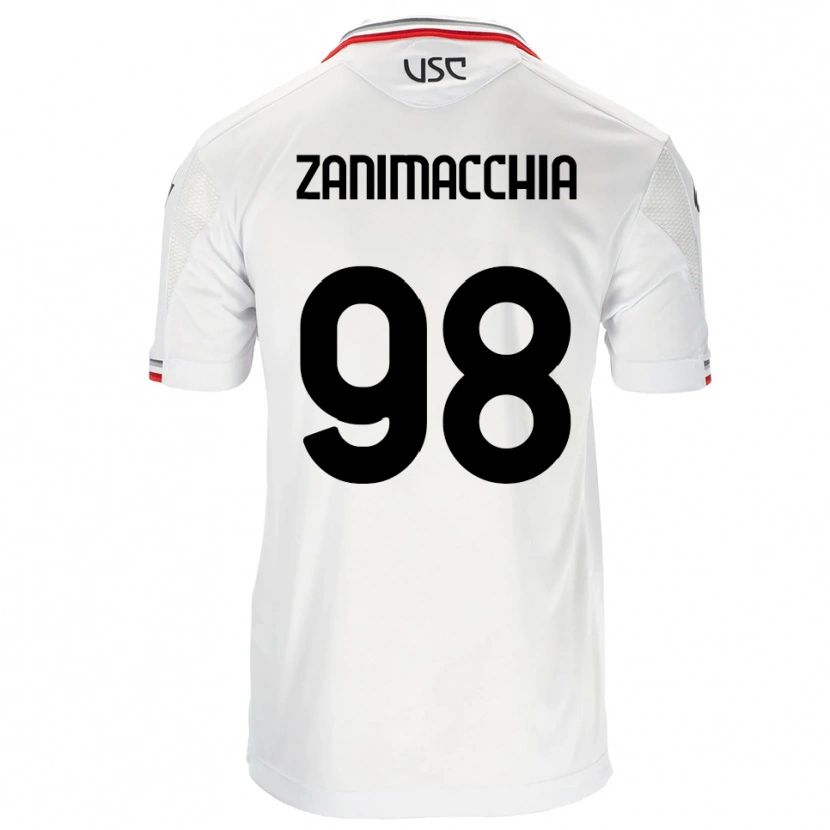 Danxen Herren Luca Zanimacchia #98 Weiß Rot Auswärtstrikot Trikot 2025/26 T-Shirt