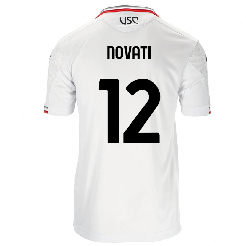 Danxen Herren Lorenzo Novati #12 Weiß Rot Auswärtstrikot Trikot 2025/26 T-Shirt