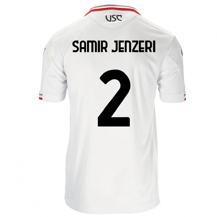Danxen Herren Gabriele Samir Jenzeri #2 Weiß Rot Auswärtstrikot Trikot 2025/26 T-Shirt