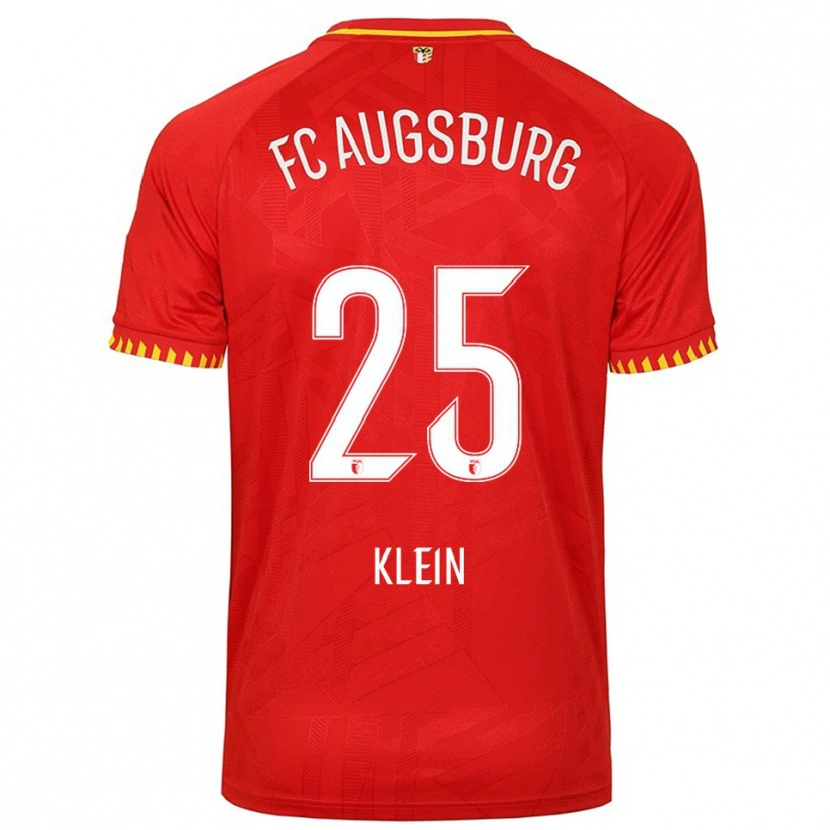 Danxen Herren Daniel Klein #25 Rot Gelb Auswärtstrikot Trikot 2025/26 T-Shirt