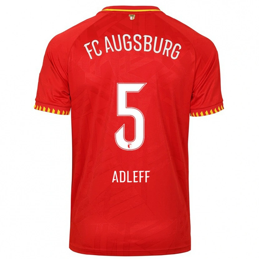 Danxen Herren Milo Adleff #5 Rot Gelb Auswärtstrikot Trikot 2025/26 T-Shirt