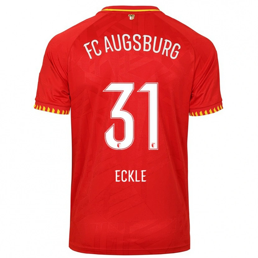 Danxen Herren Philipp Eckle #31 Rot Gelb Auswärtstrikot Trikot 2025/26 T-Shirt