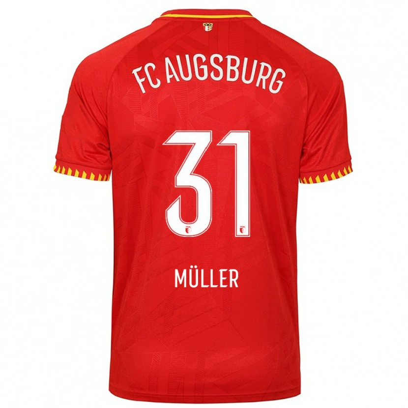 Danxen Herren Noah Müller #31 Rot Gelb Auswärtstrikot Trikot 2025/26 T-Shirt