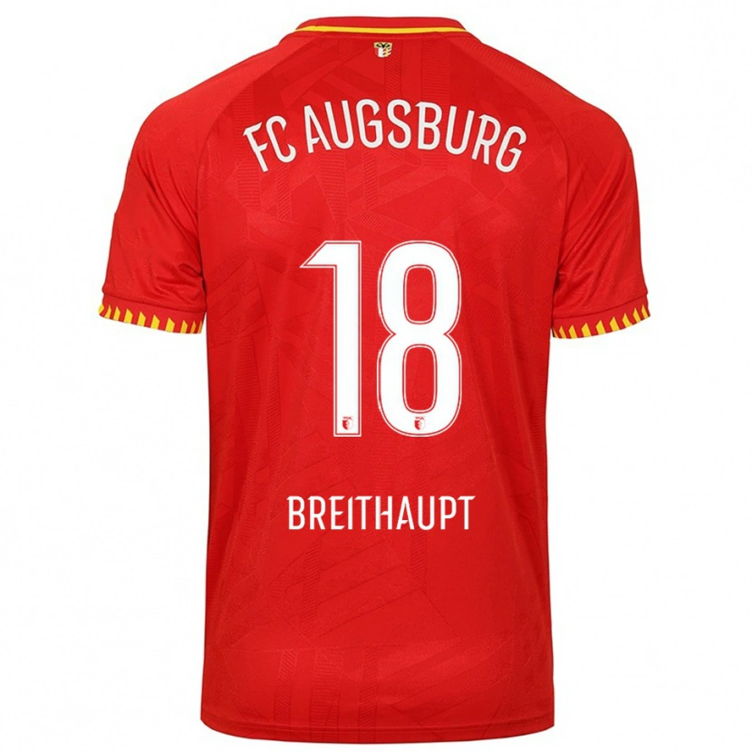 Danxen Herren Tim Breithaupt #18 Rot Gelb Auswärtstrikot Trikot 2025/26 T-Shirt