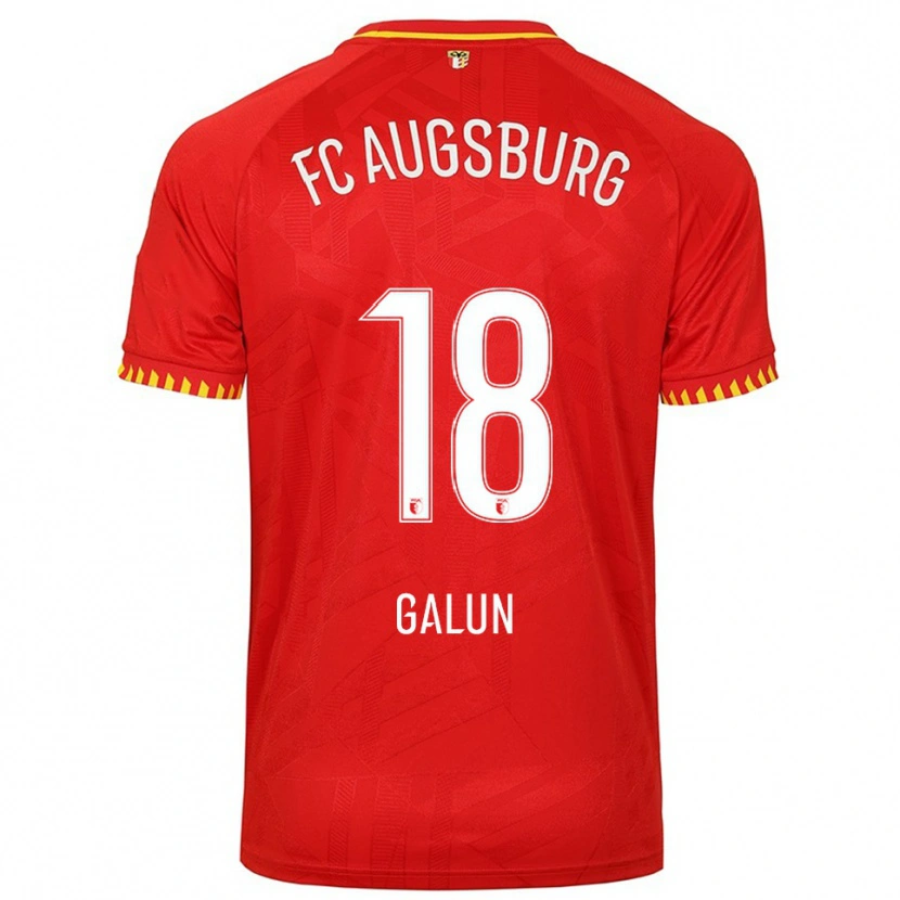 Danxen Herren Damian Galun #18 Rot Gelb Auswärtstrikot Trikot 2025/26 T-Shirt