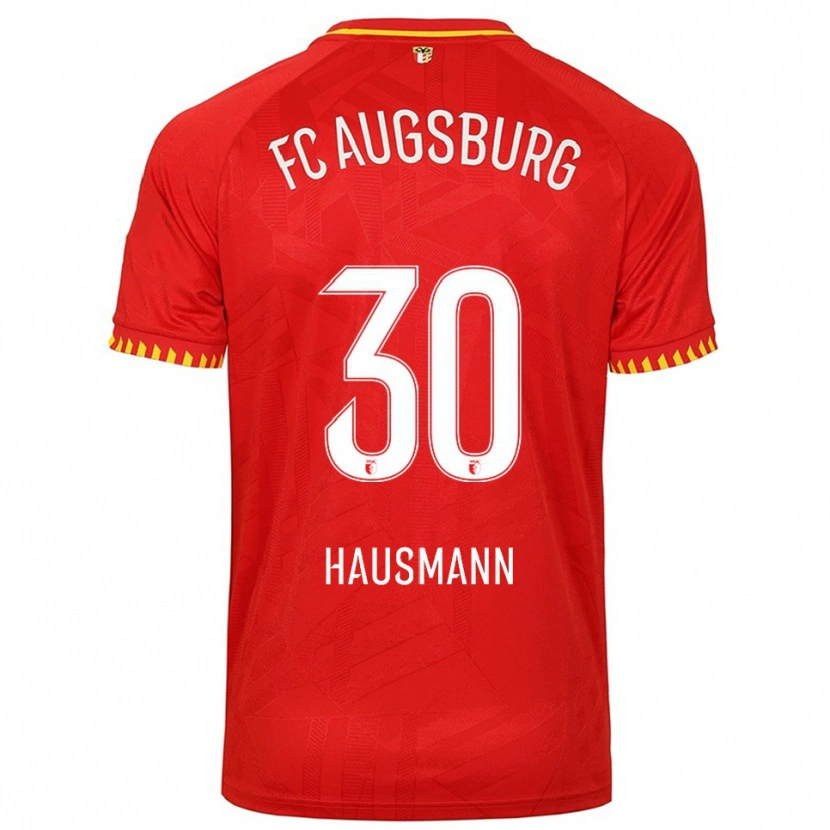 Danxen Herren Daniel Hausmann #30 Rot Gelb Auswärtstrikot Trikot 2025/26 T-Shirt