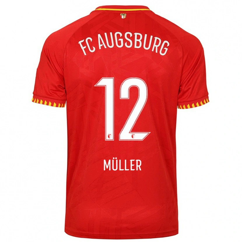 Danxen Herren Janine Müller #12 Rot Gelb Auswärtstrikot Trikot 2025/26 T-Shirt