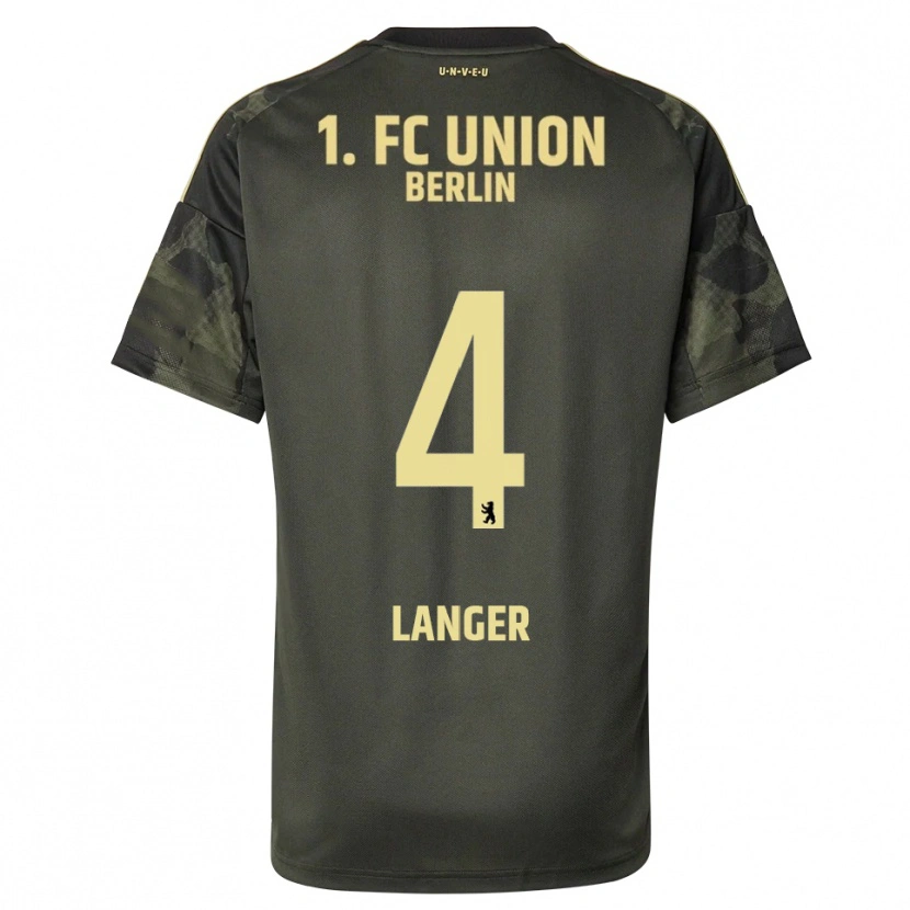 Danxen Herren Richard Langer #4 Dunkelgrün Schwarz Auswärtstrikot Trikot 2025/26 T-Shirt