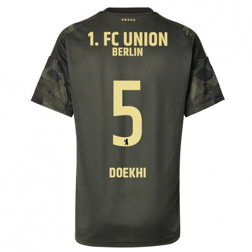 Danxen Herren Danilho Doekhi #5 Dunkelgrün Schwarz Auswärtstrikot Trikot 2025/26 T-Shirt