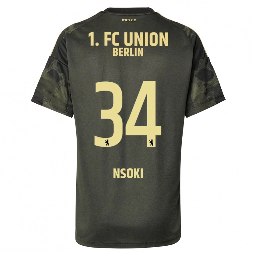 Danxen Herren Stanley Nsoki #34 Dunkelgrün Schwarz Auswärtstrikot Trikot 2025/26 T-Shirt