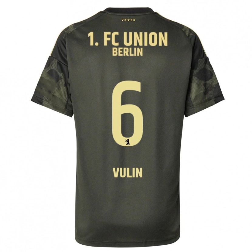 Danxen Herren Luka Vulin #6 Dunkelgrün Schwarz Auswärtstrikot Trikot 2025/26 T-Shirt