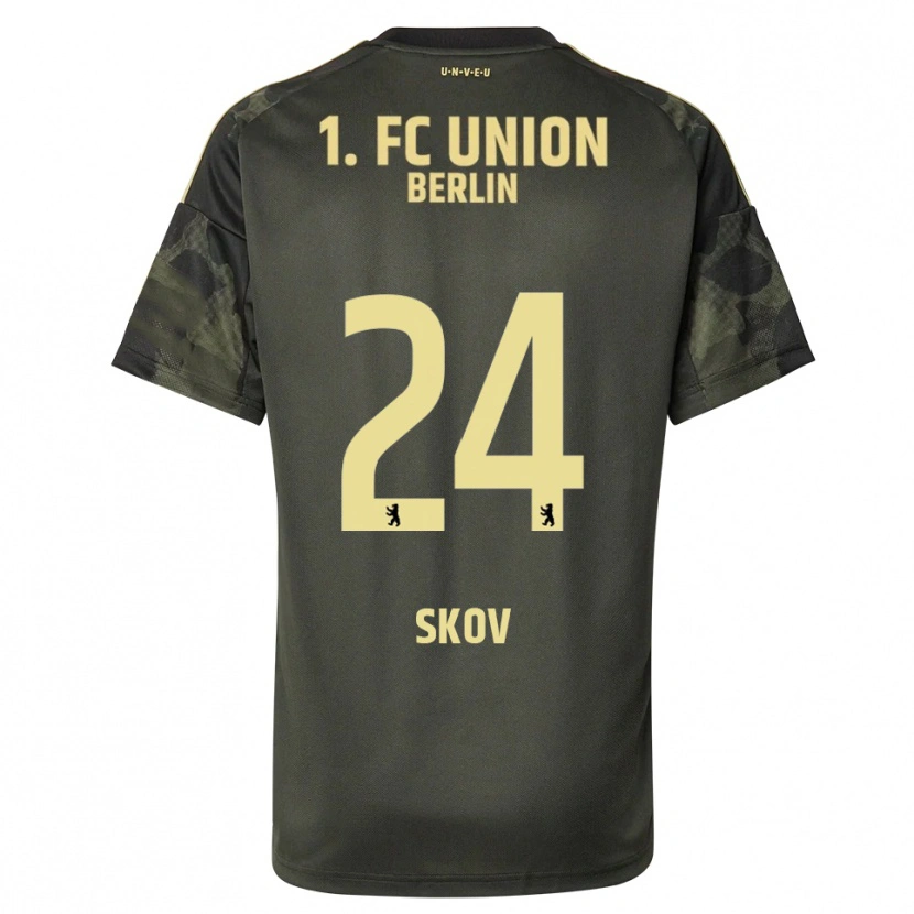 Danxen Herren Robert Skov #24 Dunkelgrün Schwarz Auswärtstrikot Trikot 2025/26 T-Shirt