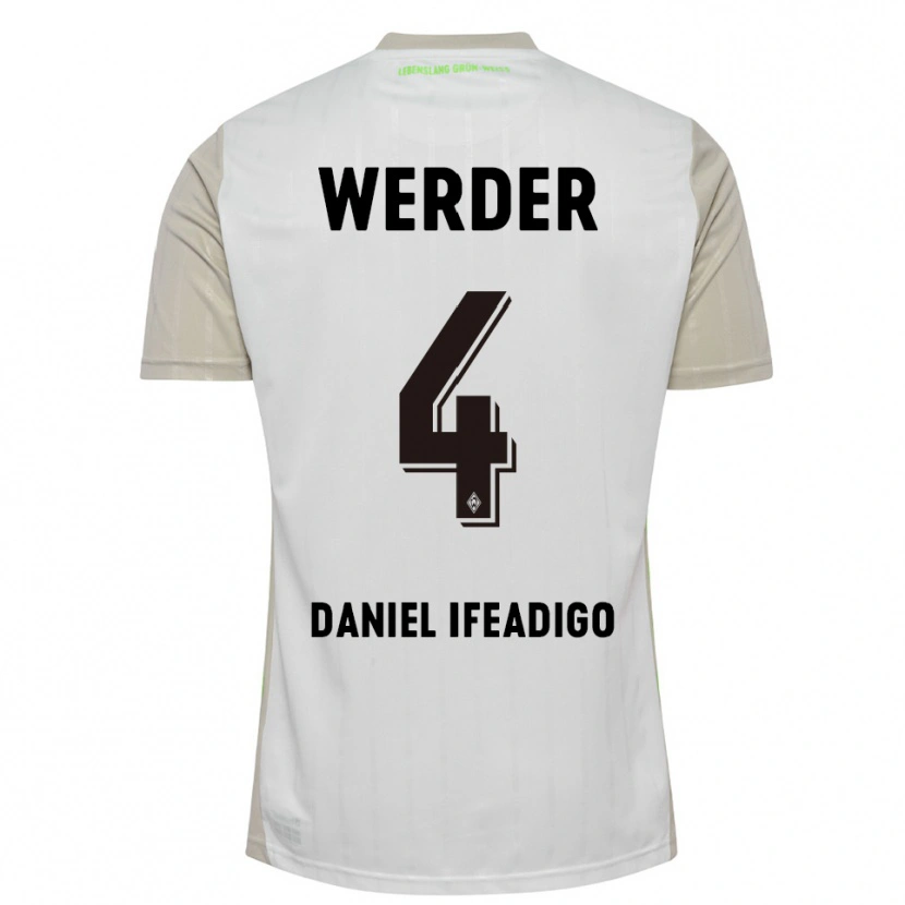 Danxen Herren Kamsiyonna Daniel Ifeadigo #4 Weiß Schwarz Auswärtstrikot Trikot 2025/26 T-Shirt