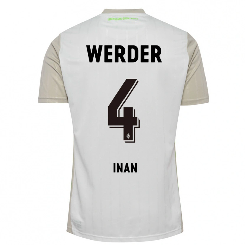 Danxen Herren Kenan Inan #4 Weiß Schwarz Auswärtstrikot Trikot 2025/26 T-Shirt