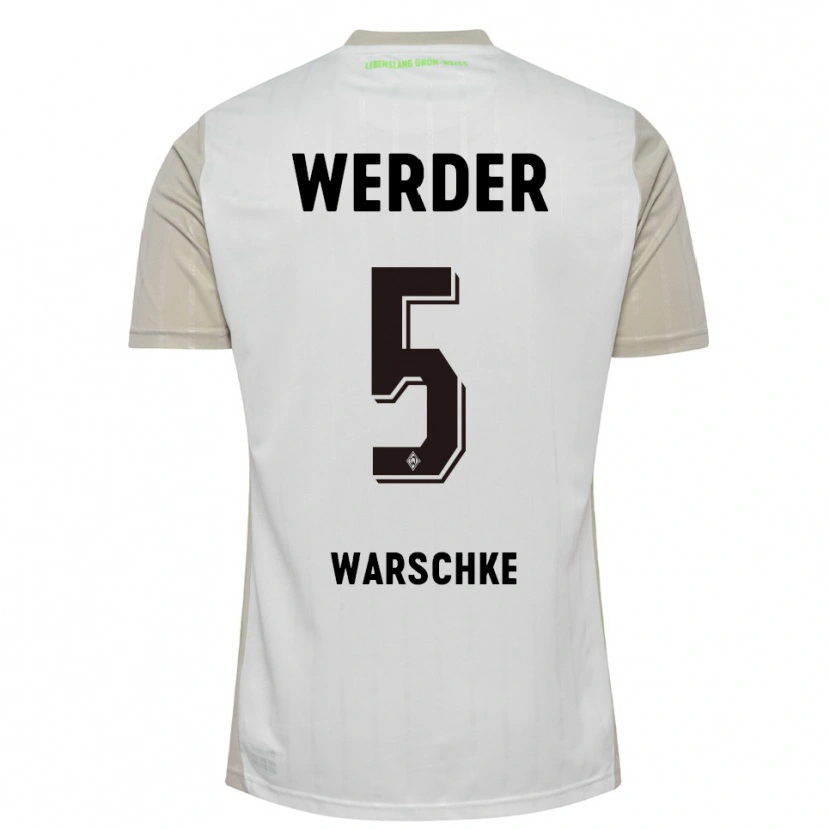 Danxen Herren Bennett Warschke #5 Weiß Schwarz Auswärtstrikot Trikot 2025/26 T-Shirt