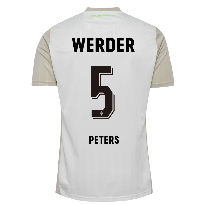 Danxen Herren Joshua Peters #5 Weiß Schwarz Auswärtstrikot Trikot 2025/26 T-Shirt
