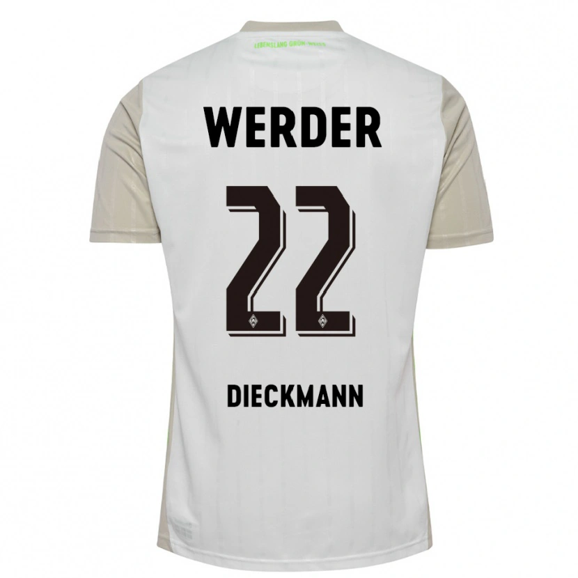 Danxen Herren Rieke Dieckmann #22 Weiß Schwarz Auswärtstrikot Trikot 2025/26 T-Shirt