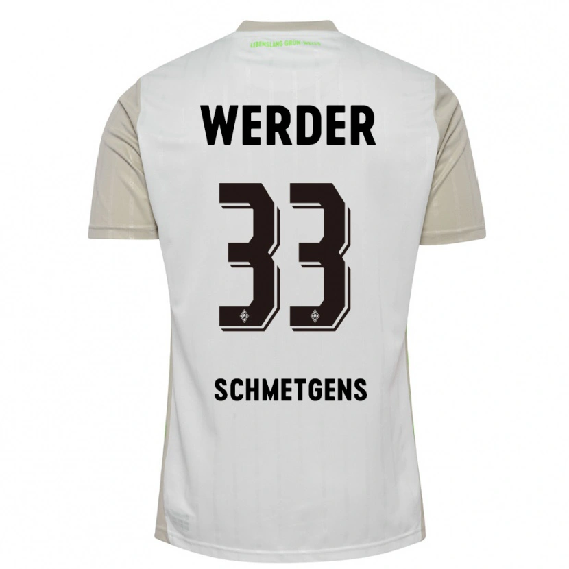 Danxen Herren Mick Schmetgens #33 Weiß Schwarz Auswärtstrikot Trikot 2025/26 T-Shirt