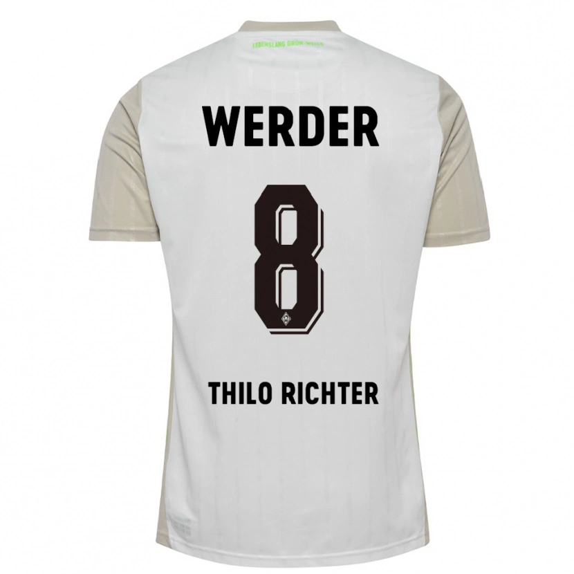 Danxen Herren Jasper Thilo Richter #8 Weiß Schwarz Auswärtstrikot Trikot 2025/26 T-Shirt