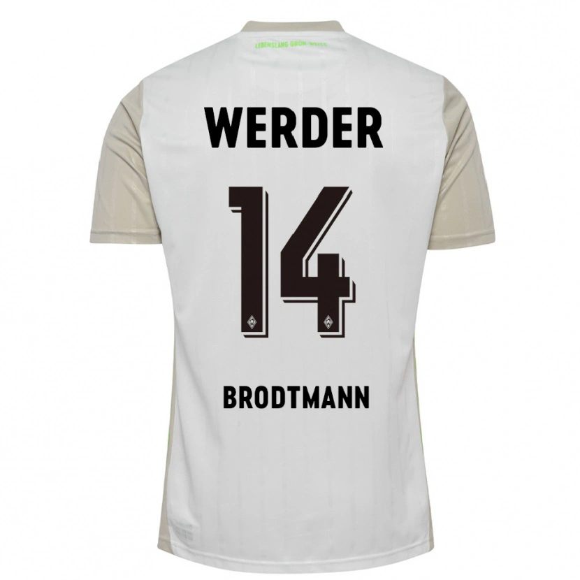 Danxen Herren Linus Brodtmann #14 Weiß Schwarz Auswärtstrikot Trikot 2025/26 T-Shirt