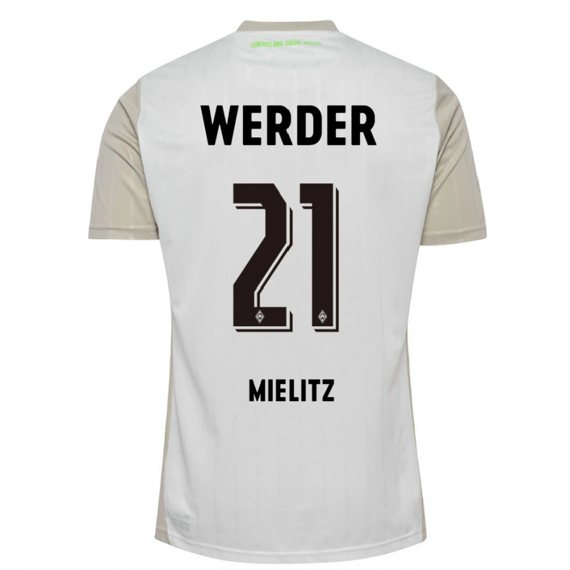 Danxen Herren Sebastian Mielitz #21 Weiß Schwarz Auswärtstrikot Trikot 2025/26 T-Shirt