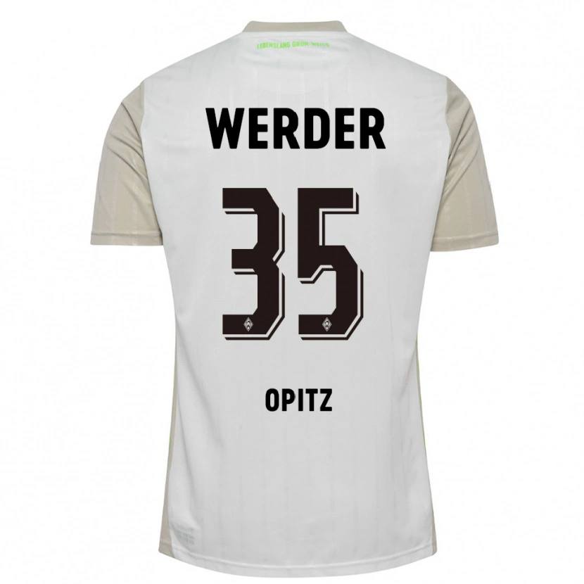 Danxen Herren Leon Opitz #35 Weiß Schwarz Auswärtstrikot Trikot 2025/26 T-Shirt
