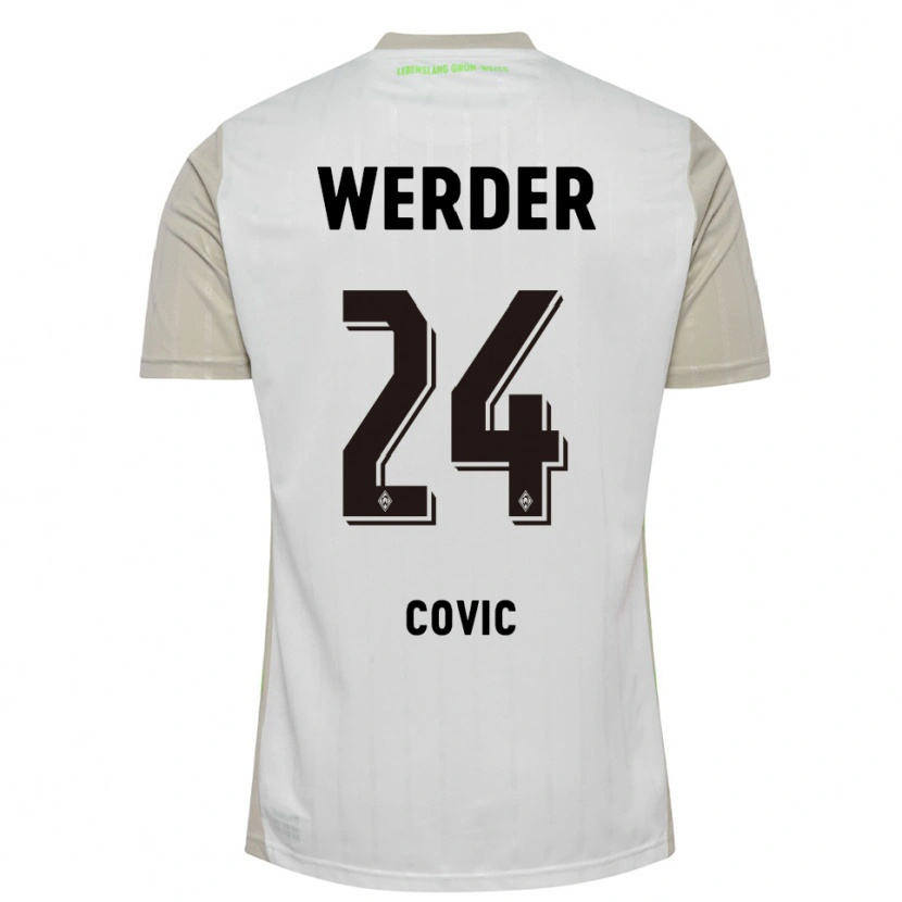 Danxen Herren Patrice Covic #24 Weiß Schwarz Auswärtstrikot Trikot 2025/26 T-Shirt