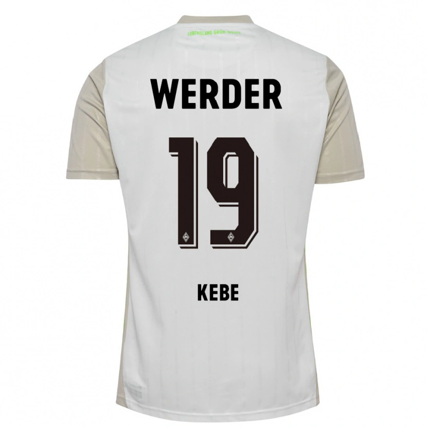Danxen Herren David Kébé #19 Weiß Schwarz Auswärtstrikot Trikot 2025/26 T-Shirt