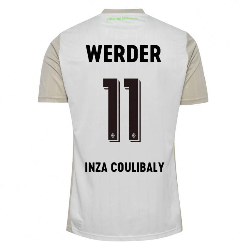 Danxen Herren Ben Inza Coulibaly #11 Weiß Schwarz Auswärtstrikot Trikot 2025/26 T-Shirt