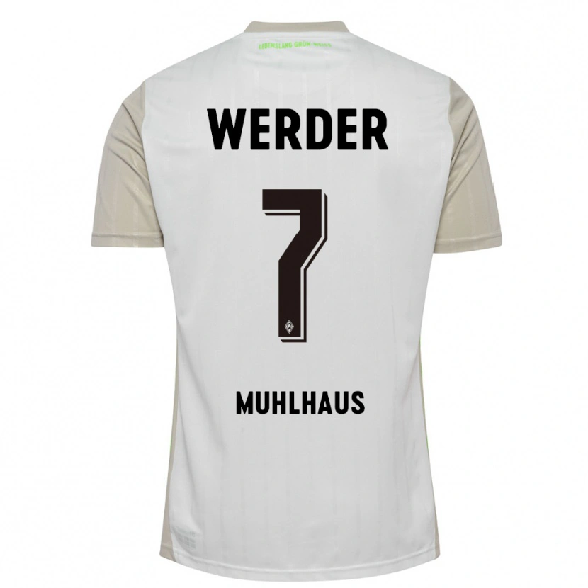 Danxen Herren Larissa Mühlhaus #7 Weiß Schwarz Auswärtstrikot Trikot 2025/26 T-Shirt