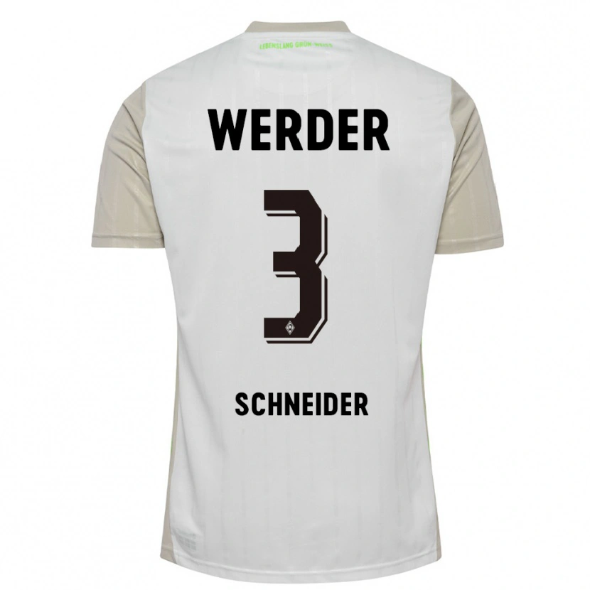 Danxen Herren Dieter Schneider #3 Weiß Schwarz Auswärtstrikot Trikot 2025/26 T-Shirt
