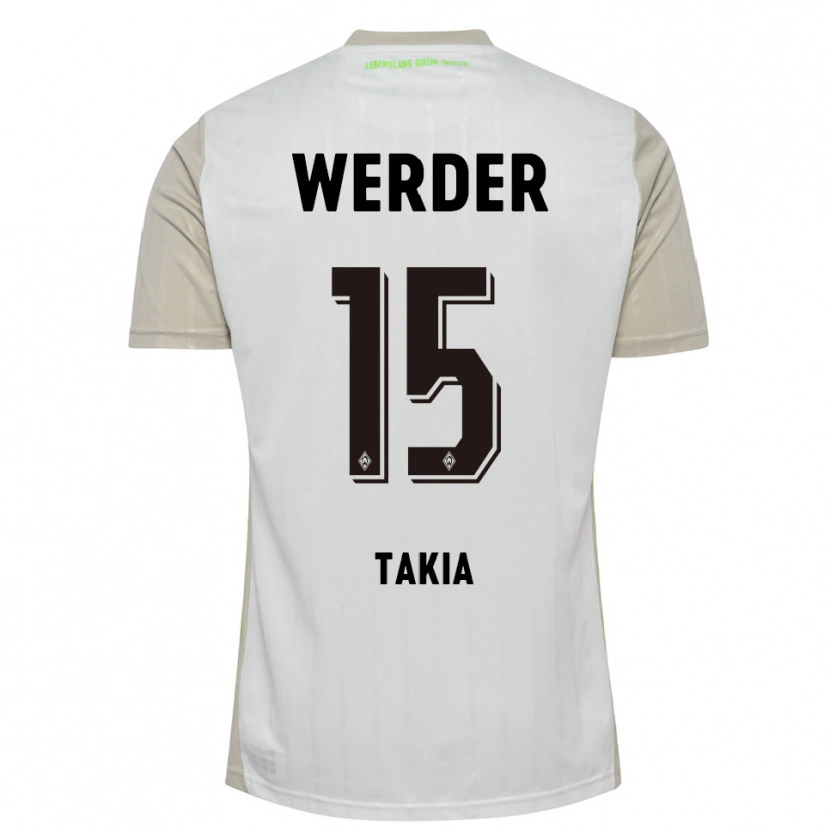 Danxen Herren Toirik Onlam Takia #15 Weiß Schwarz Auswärtstrikot Trikot 2025/26 T-Shirt