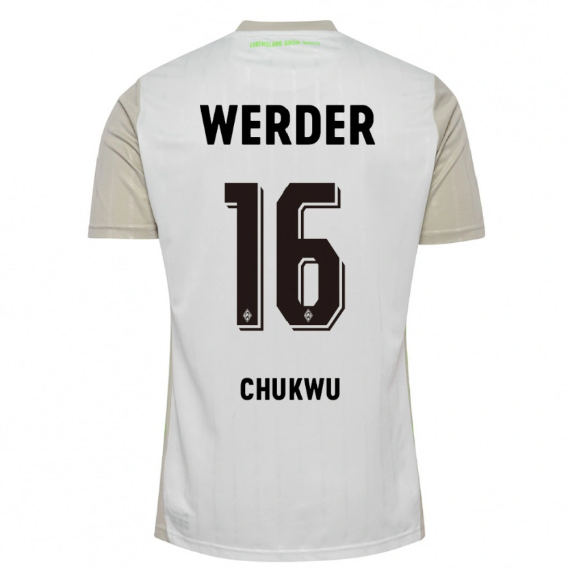 Danxen Herren Emmanuel Chukwu #16 Weiß Schwarz Auswärtstrikot Trikot 2025/26 T-Shirt