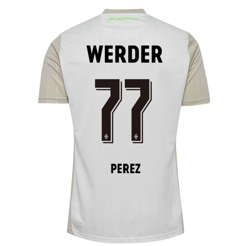 Danxen Herren Catalina Pérez Jaramillo #77 Weiß Schwarz Auswärtstrikot Trikot 2025/26 T-Shirt
