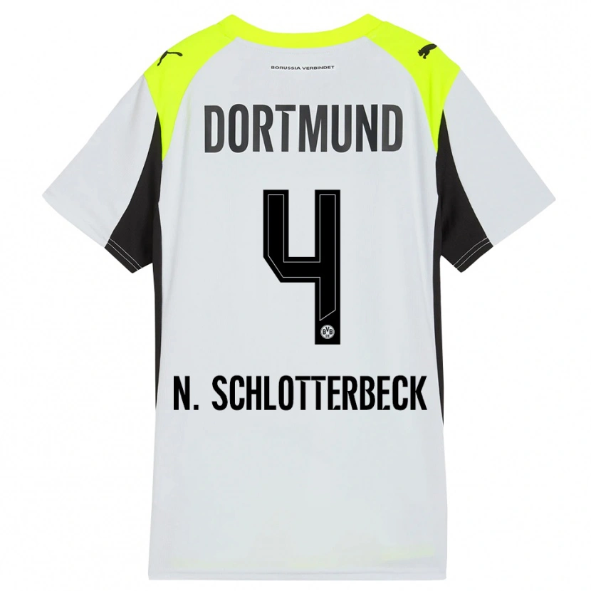 Danxen Herren Nico Schlotterbeck #4 Fluoreszierendes Gelb Auswärtstrikot Trikot 2025/26 T-Shirt