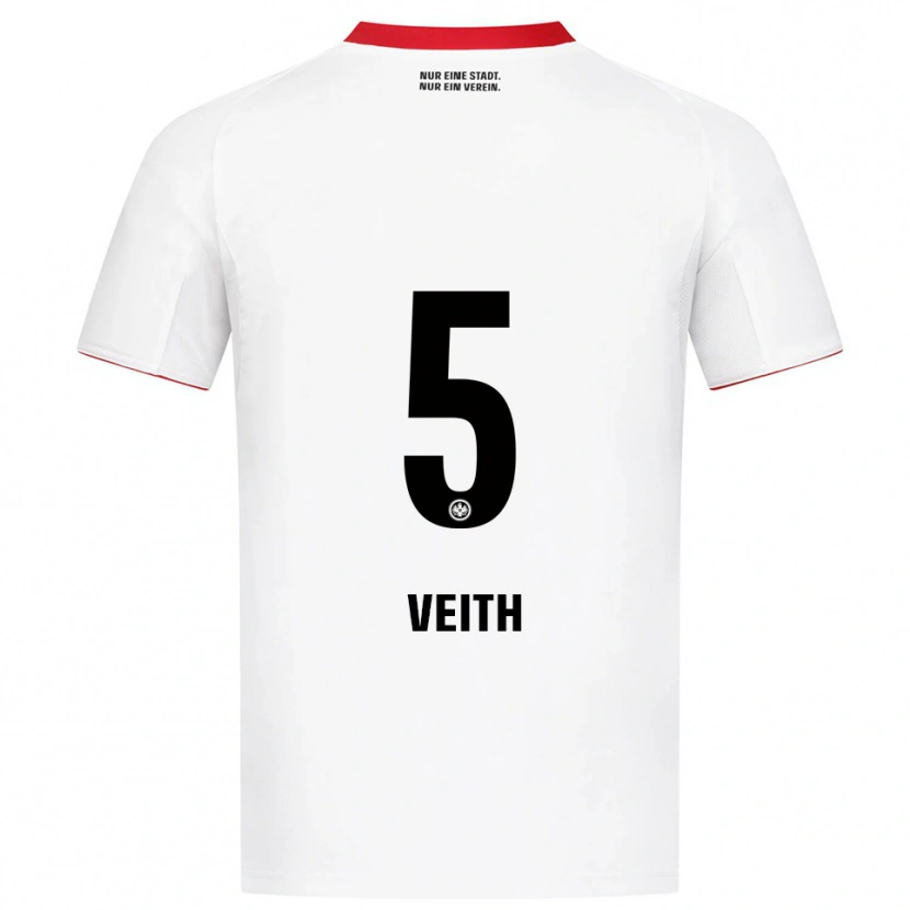 Danxen Herren Titus Veith #5 Weiß Rot Auswärtstrikot Trikot 2025/26 T-Shirt