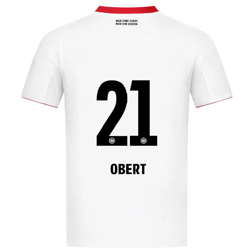 Danxen Herren Yuriy Obert #21 Weiß Rot Auswärtstrikot Trikot 2025/26 T-Shirt