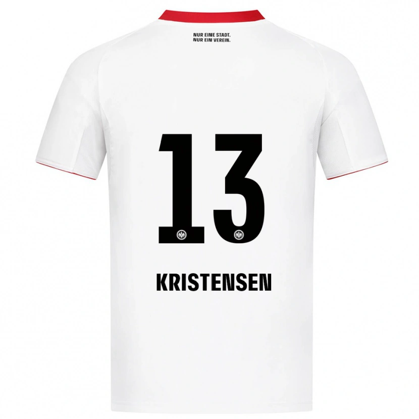 Danxen Herren Rasmus Kristensen #13 Weiß Rot Auswärtstrikot Trikot 2025/26 T-Shirt